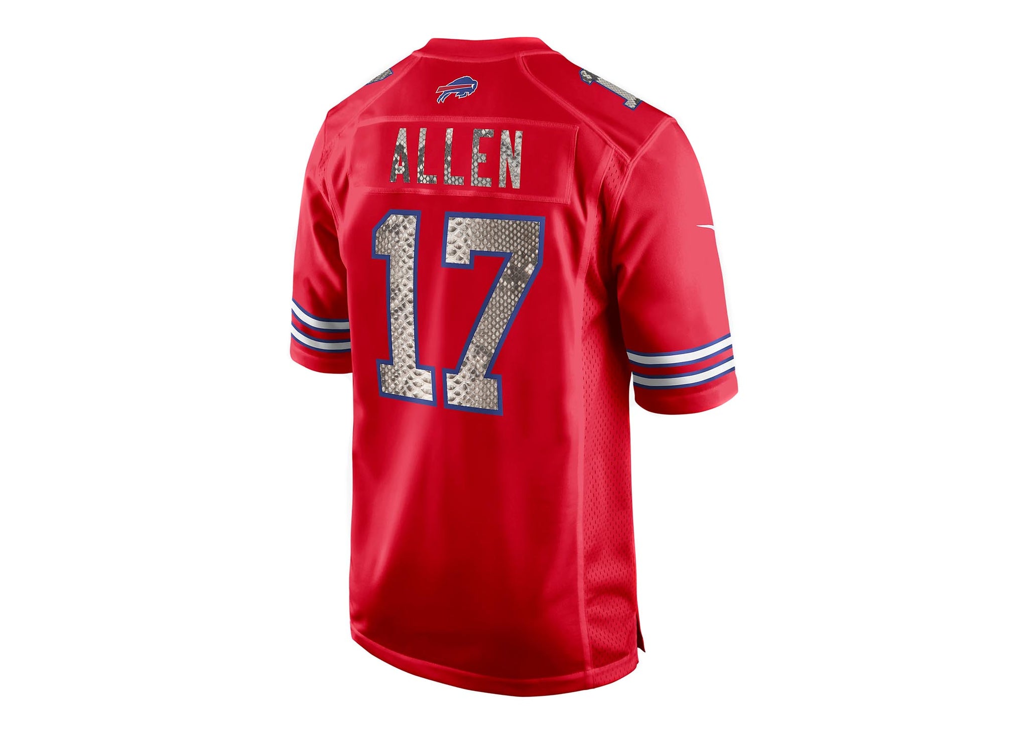 Custom Josh Allen Buffalo Bills Nike Python Jersey (Red)