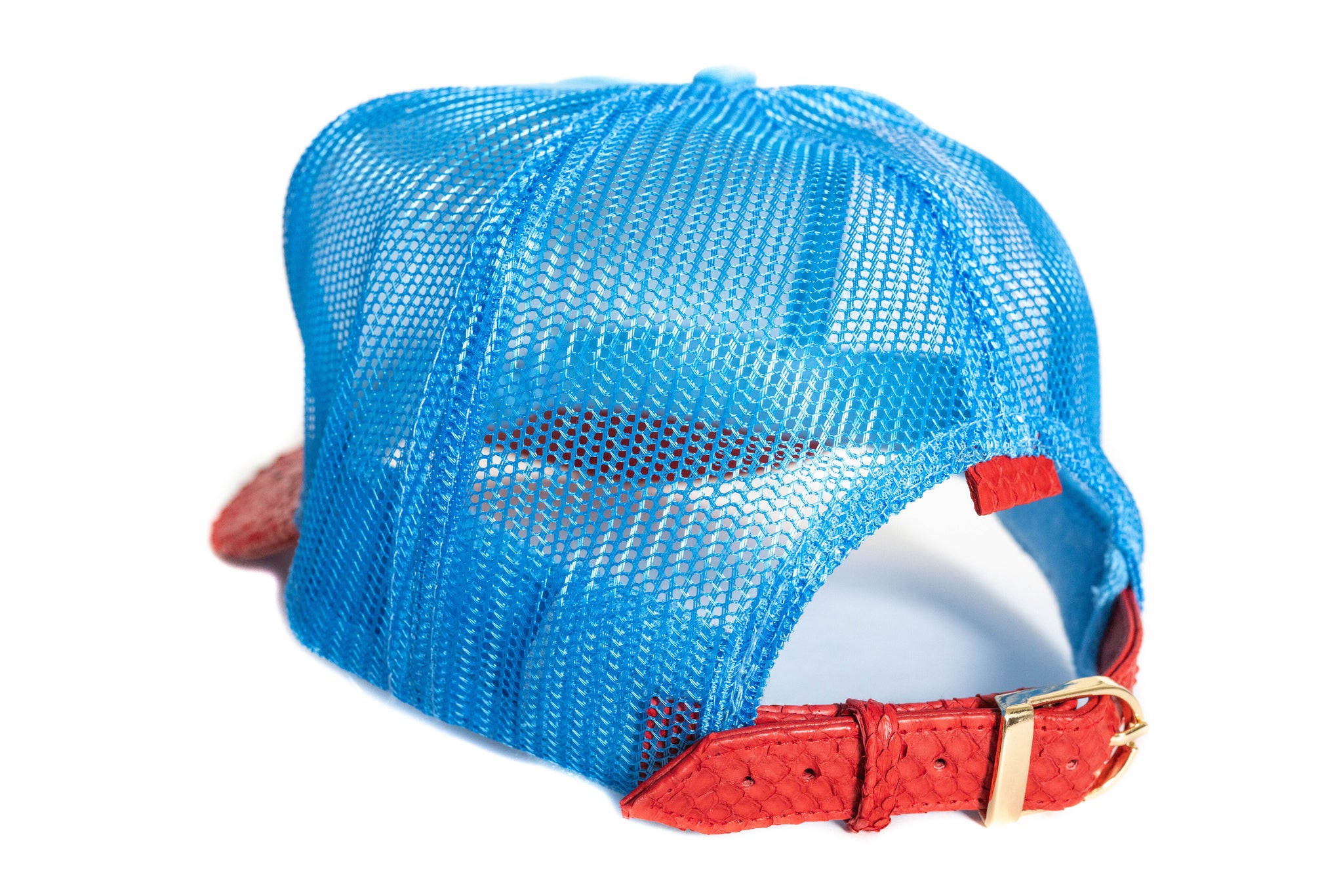 Custom HOUSTON SIPPERS Custom Red Python Trucker Hat Strapback