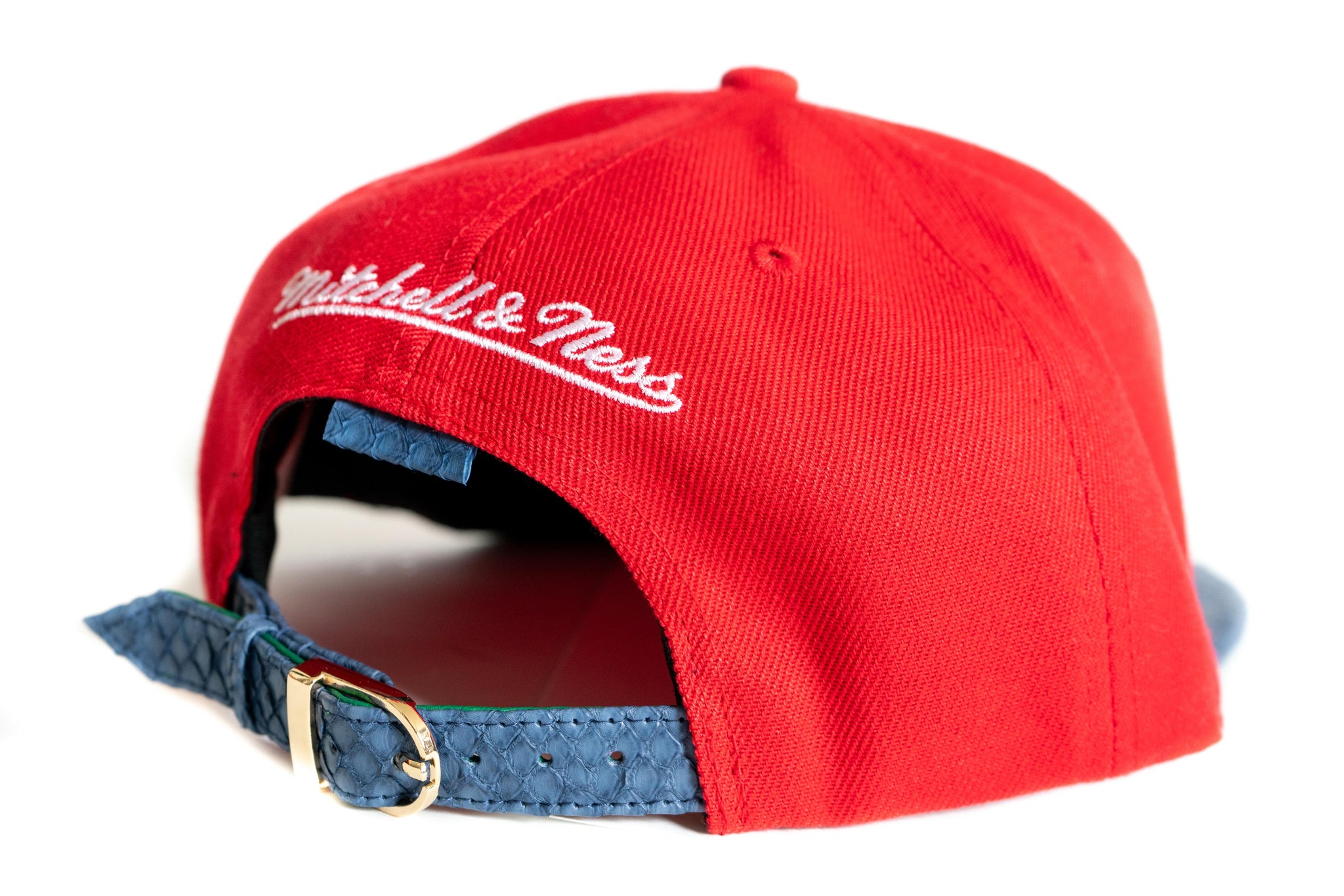 Custom Mitchell & Ness Houston Rockets Red/Navy Strapback