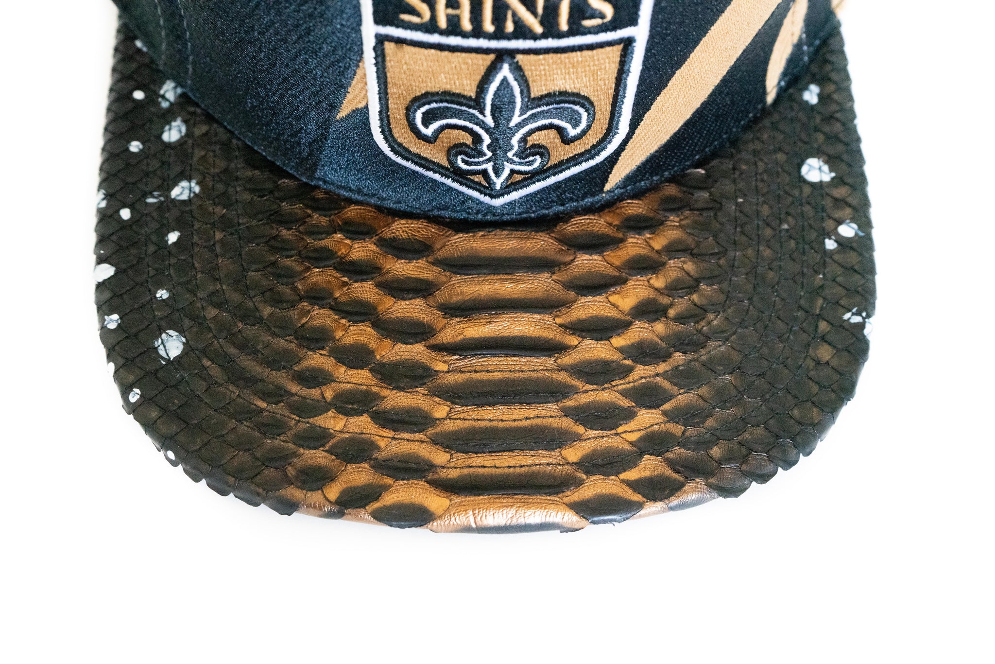 Custom Mitchell & Ness New Orleans Saints Gold Strapback
