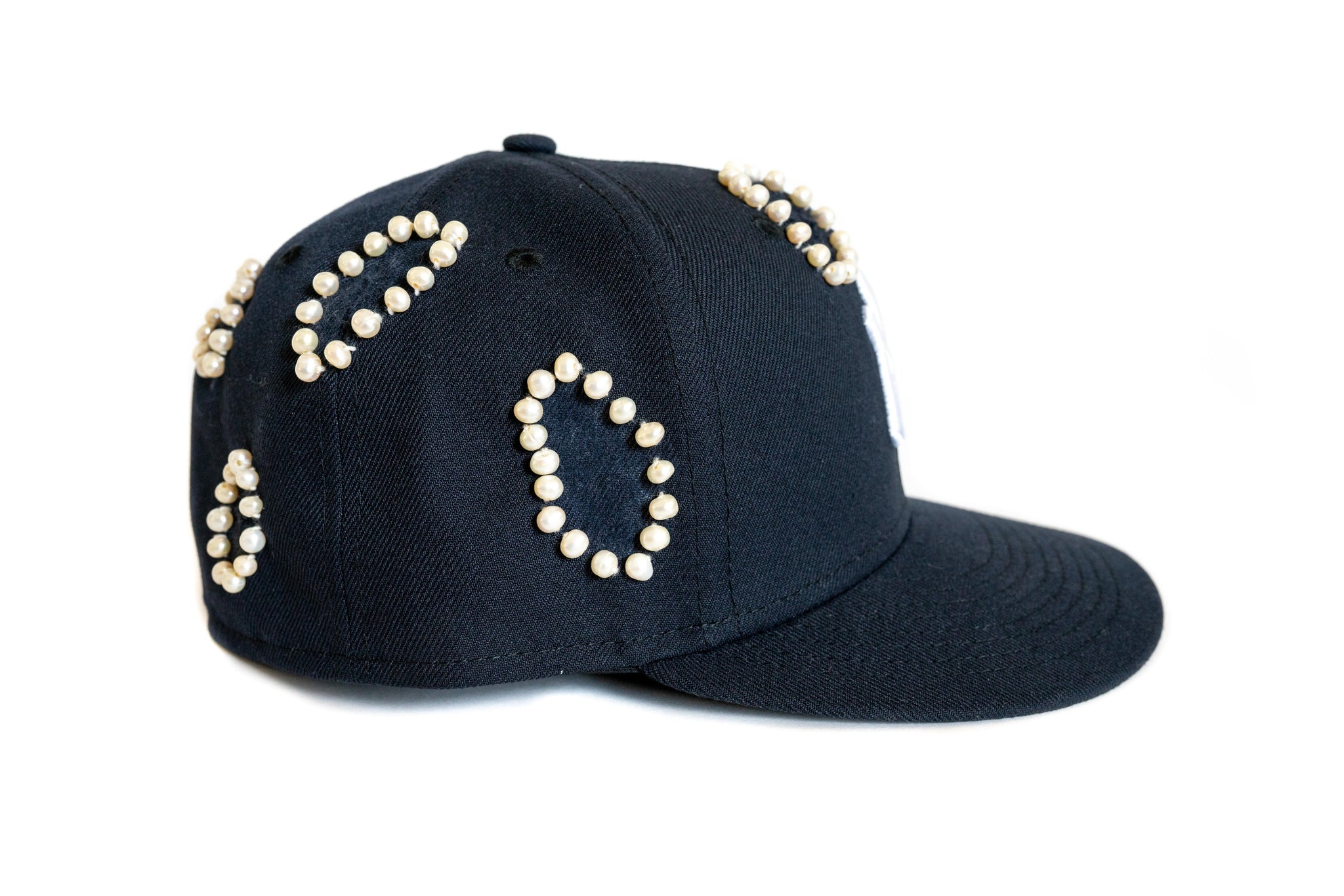Custom Navy New York Yankees Pearl Hat