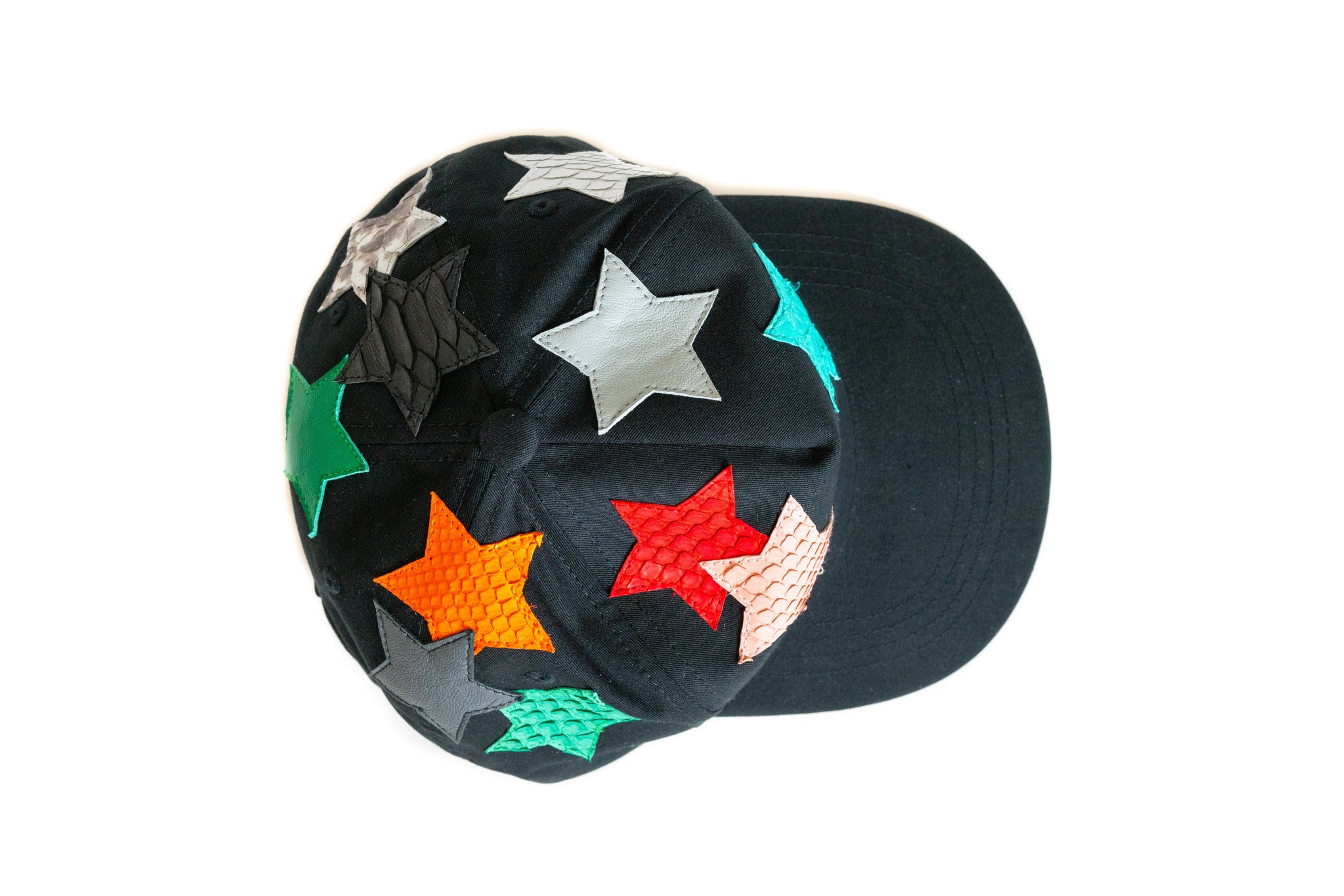 Black "Mispalced Stars" Python Snapback