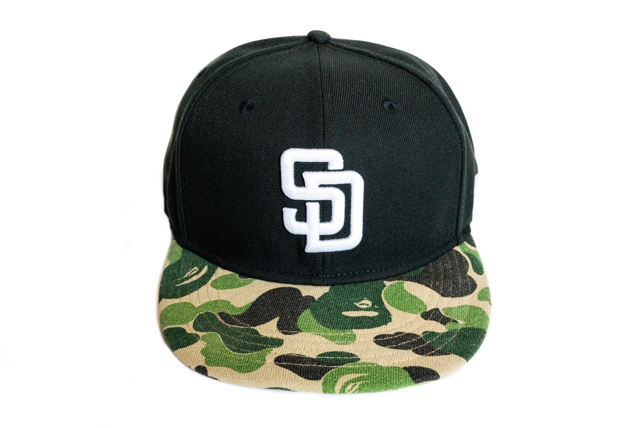 Custom BAPE x San Diego Padres Fitted (Black/White)