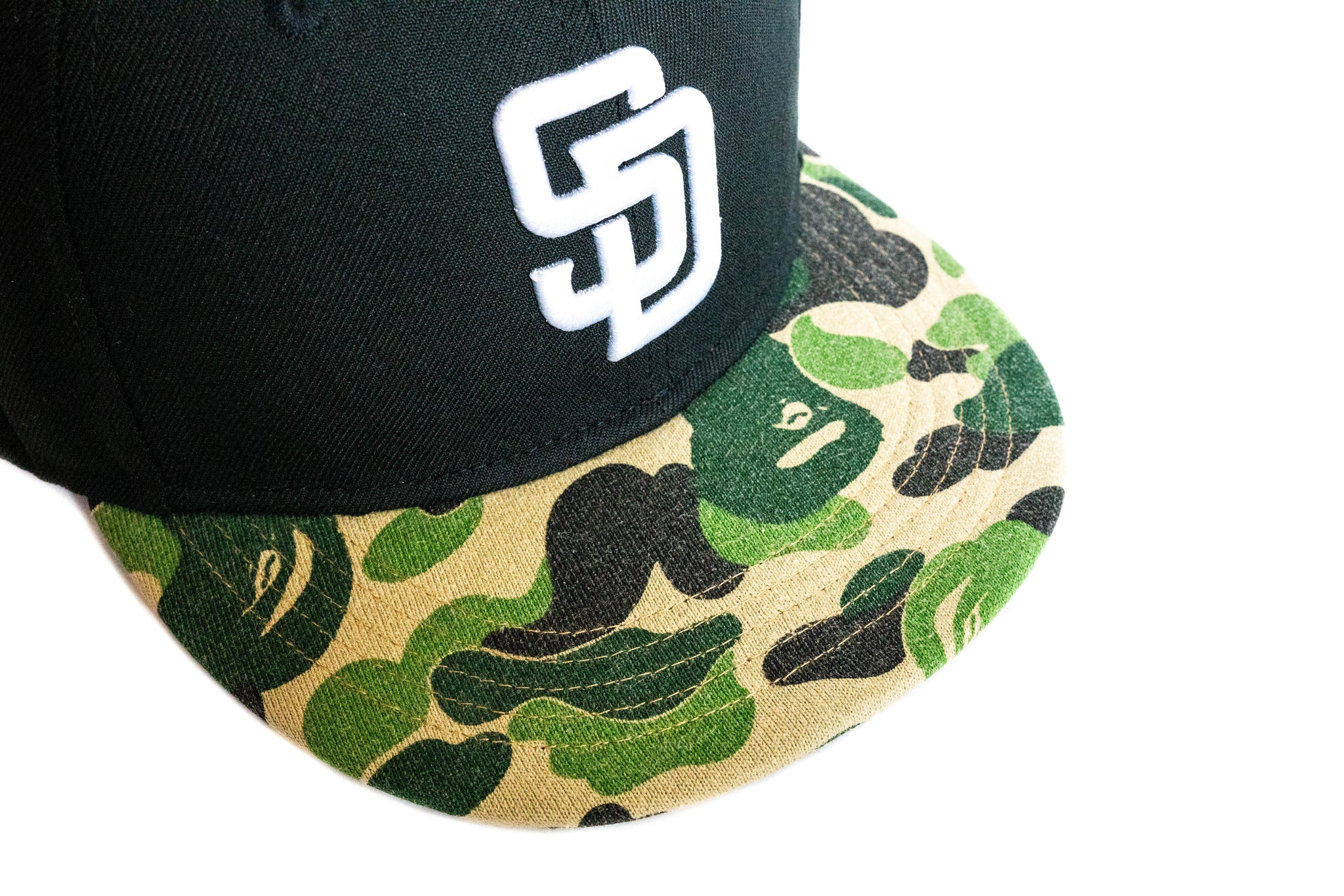 Custom BAPE x San Diego Padres Fitted (Black/White)