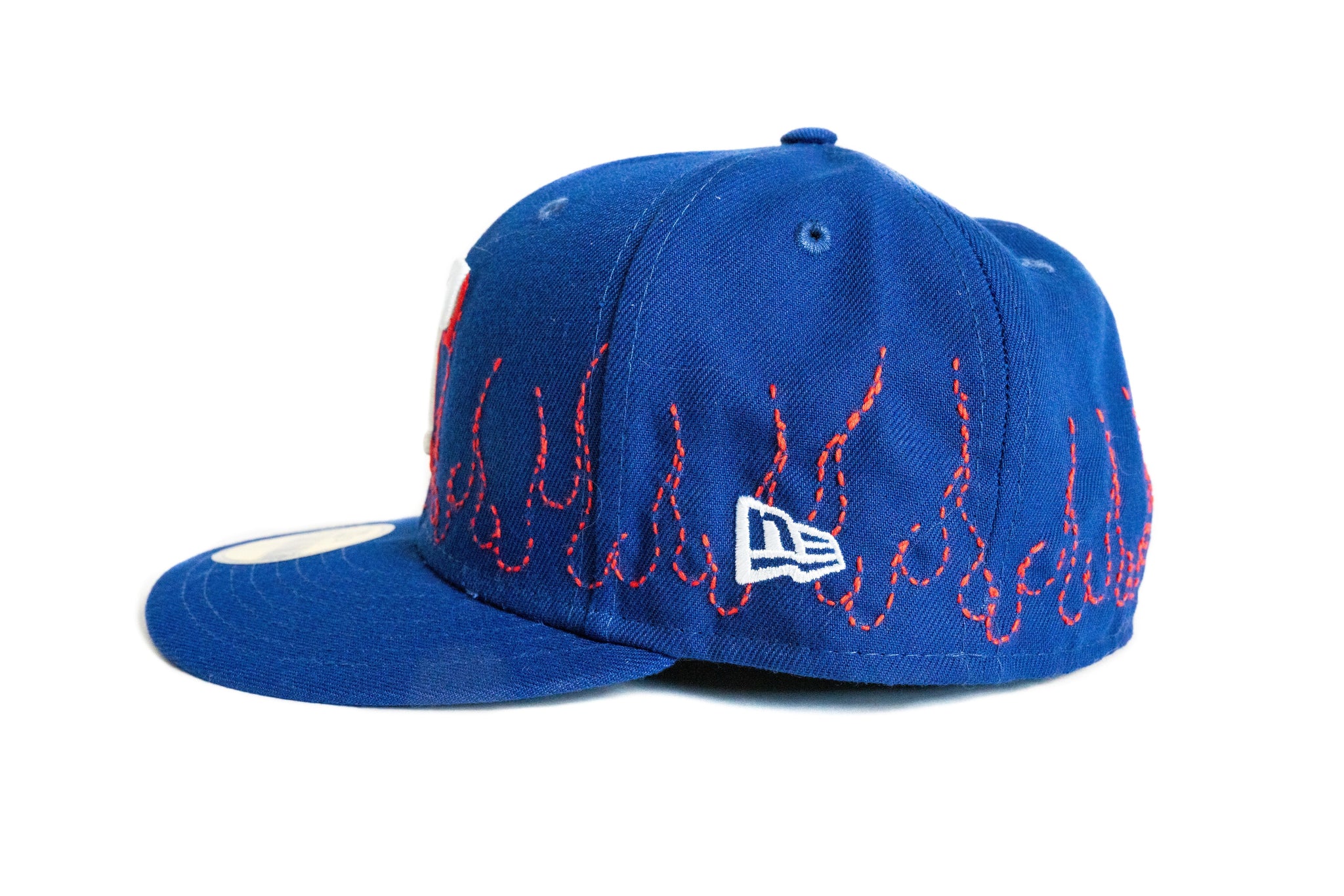 Custom New Era Texas Rangers Flames Sashiko Hat