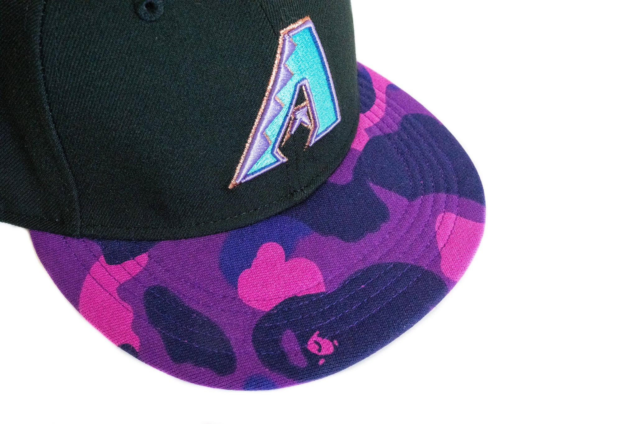 Custom BAPE x Arizona Diamondbacks Fitted (Purple)