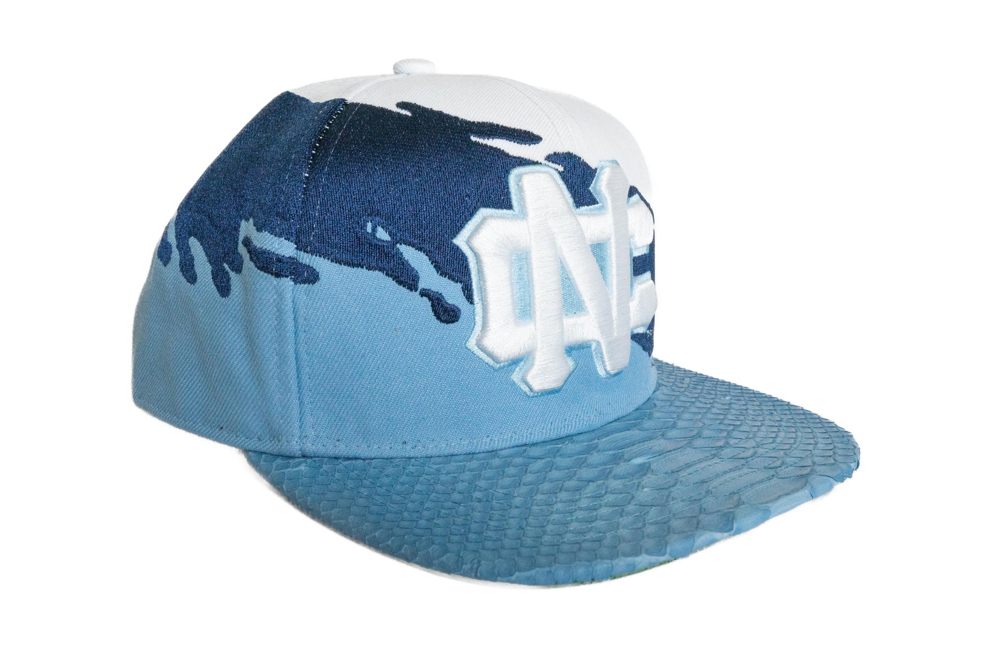 Custom Mitchell & Ness North Carolina Tar Heels Paintbrush Strapback