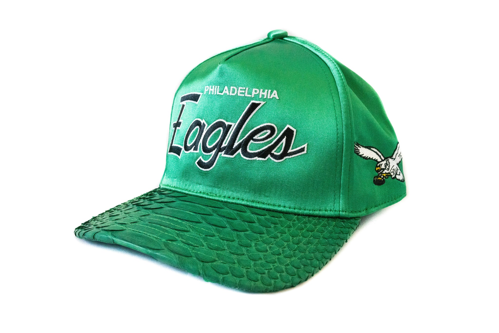 Custom Mitchell & Ness Philadelphia Eagles Script Satin Strapback