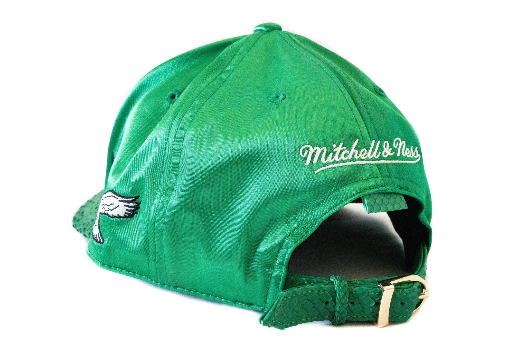 Custom Mitchell & Ness Philadelphia Eagles Script Satin Strapback