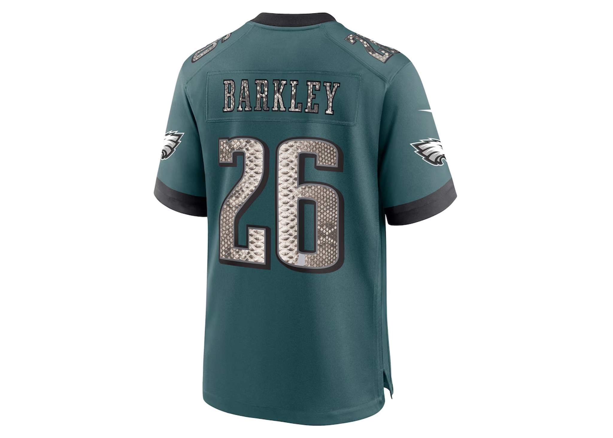 Custom Saquon Barkley Philadelphia Eagles Nike Python Jersey (Midnight Green)