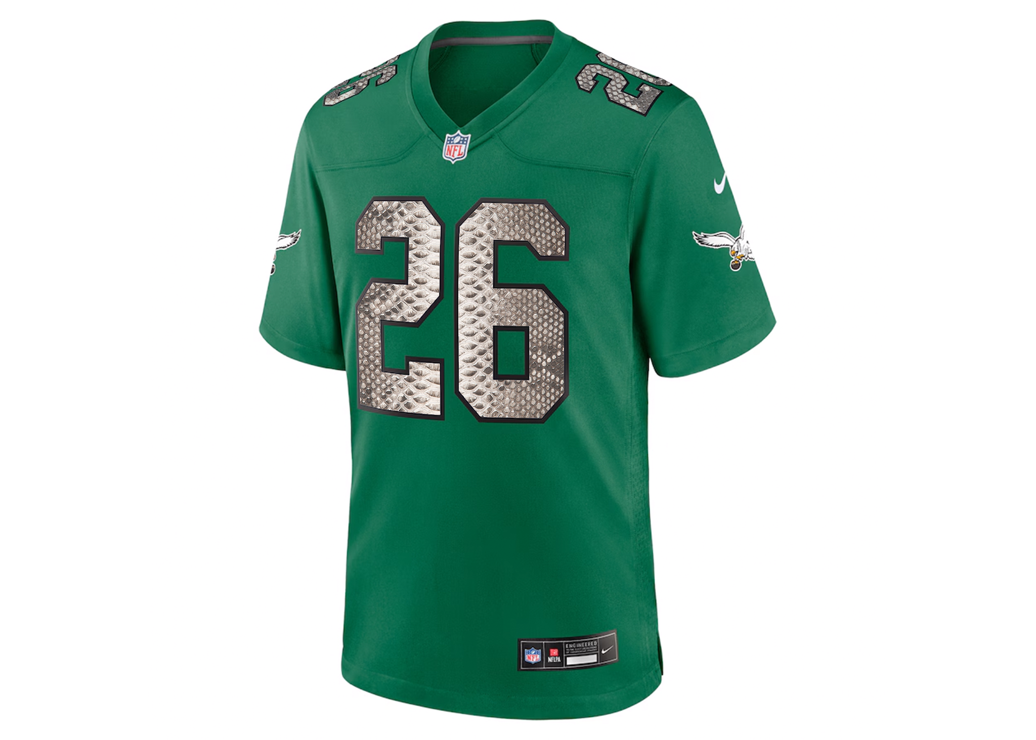 Custom Saquon Barkley Philadelphia Eagles Nike Python Jersey (Kelly Green)