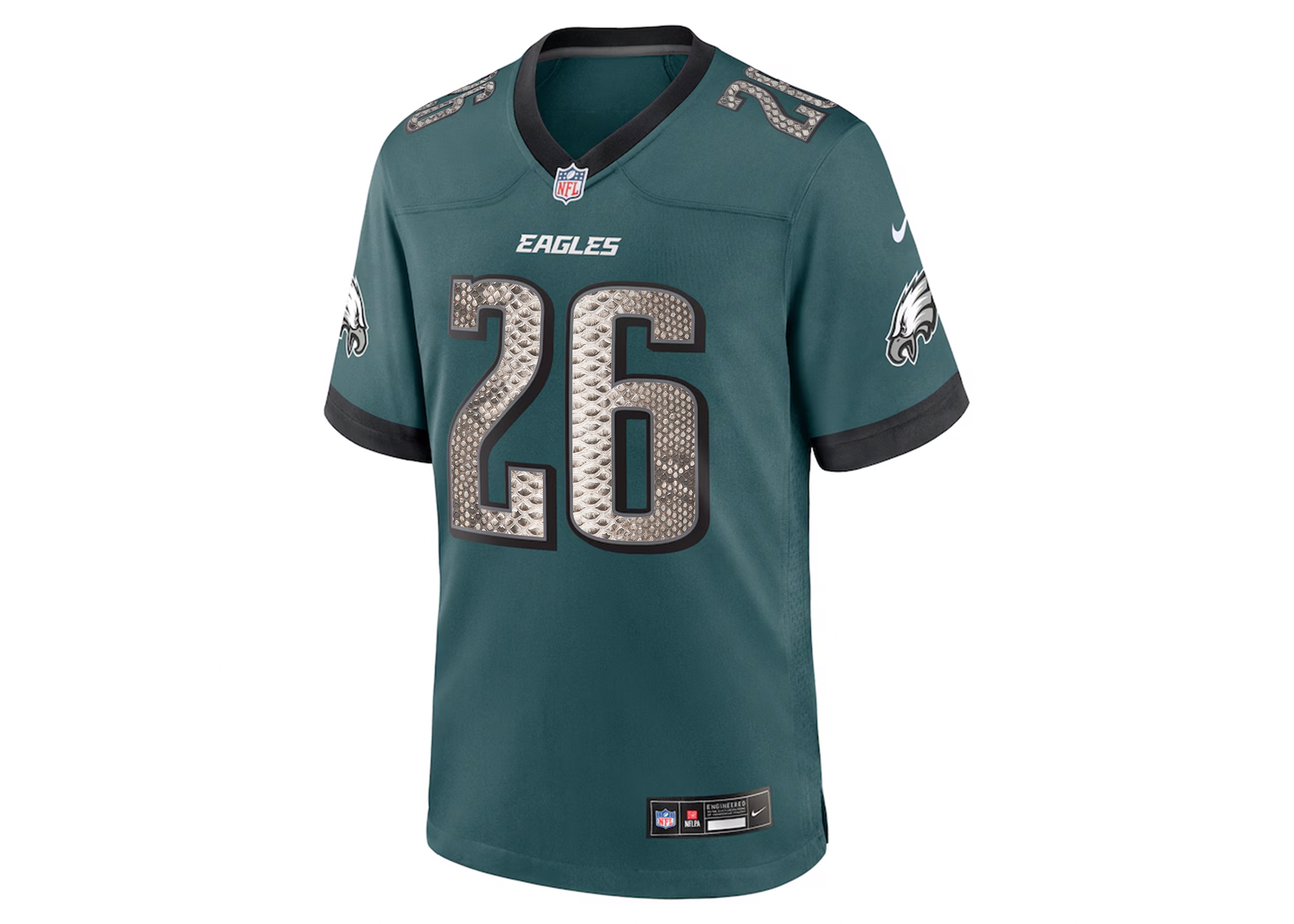Custom Saquon Barkley Philadelphia Eagles Nike Python Jersey (Midnight Green)