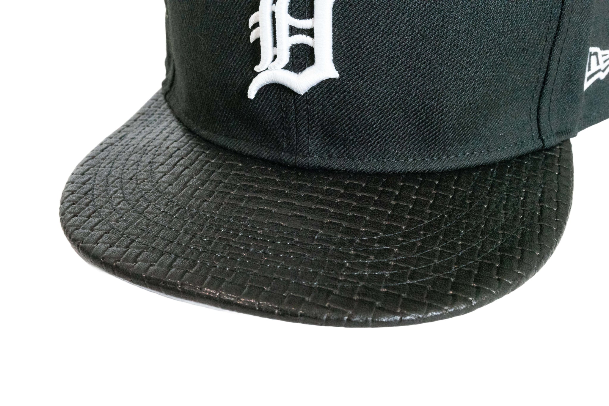 Custom Detroit Tigers Woven Leather Fitted