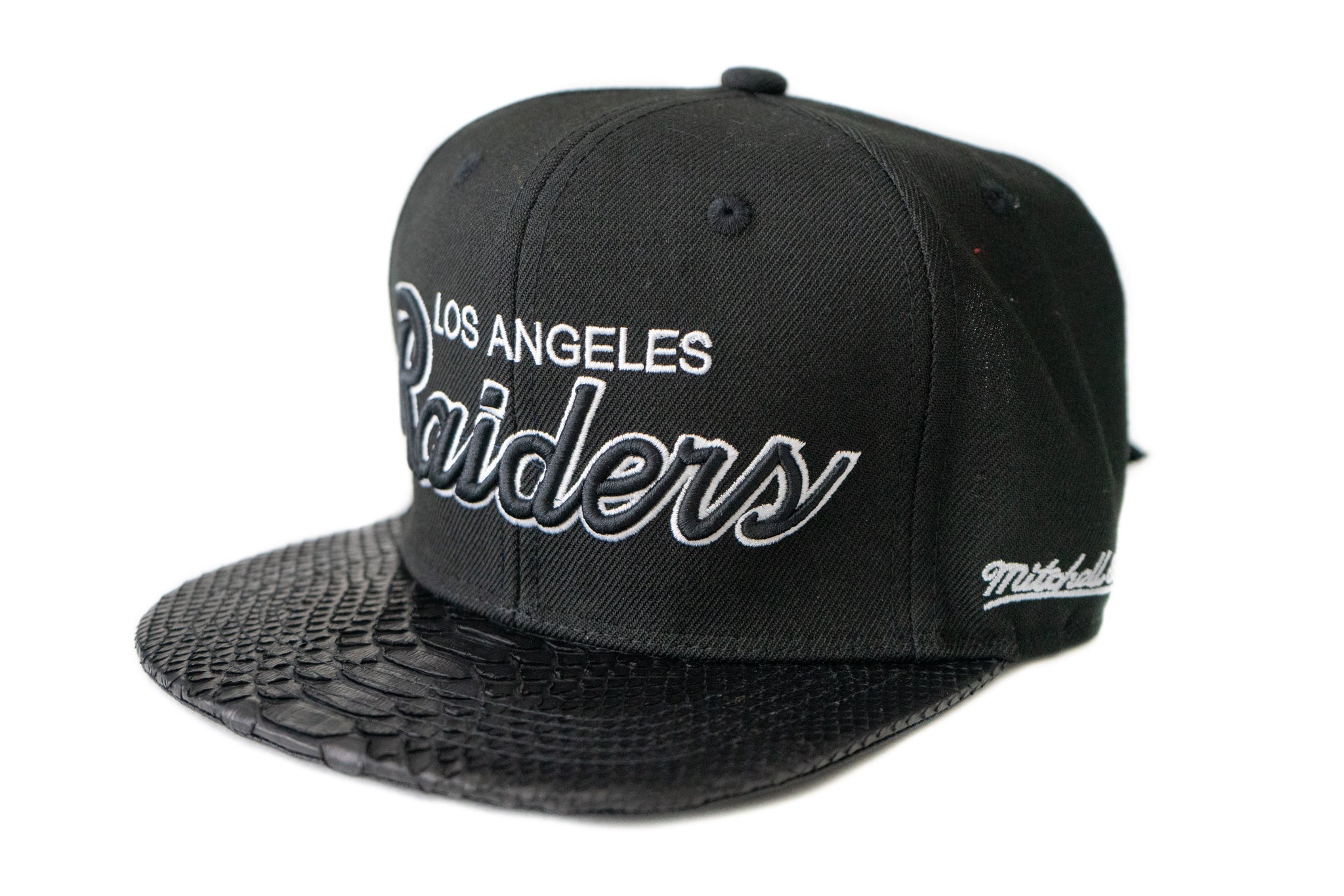 Custom Mitchell & Ness Los Angeles Raiders All Black Strapback