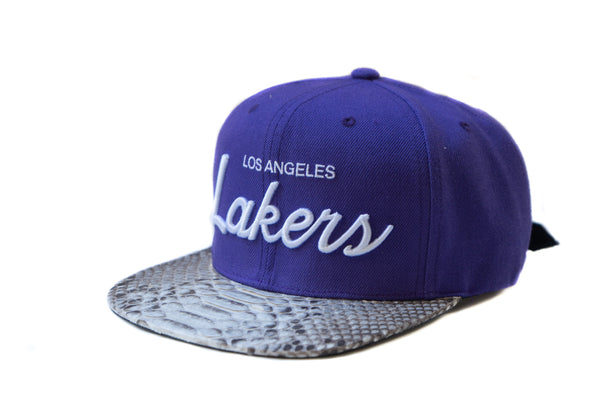HATSURGEON x Mitchell & Ness Los Angeles Lakers Purple Script Strapback