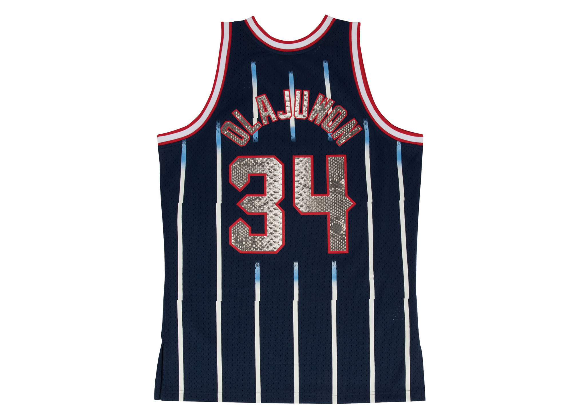 Custom Mitchell & Ness Hakeem Olajuwon 1996-1997 Houston Rockets Python Jersey
