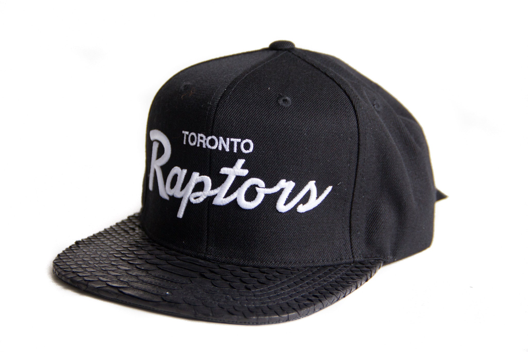 Custom Mitchell & Ness Toronto Raptors Special Script Black Strapback