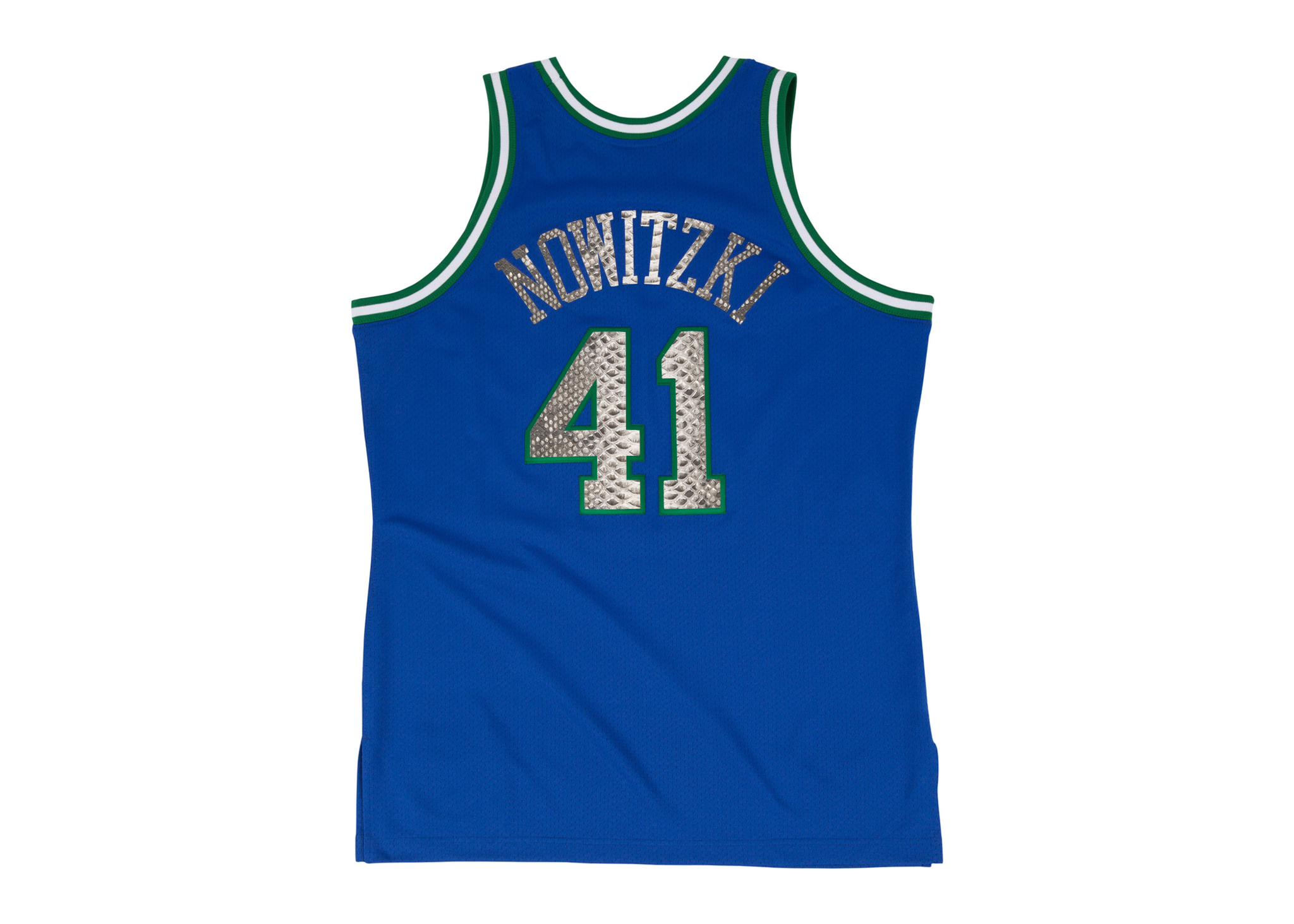 Custom Mitchell & Ness Dirk Nowitzki 1998-1999 Dallas Mavericks Python Jersey