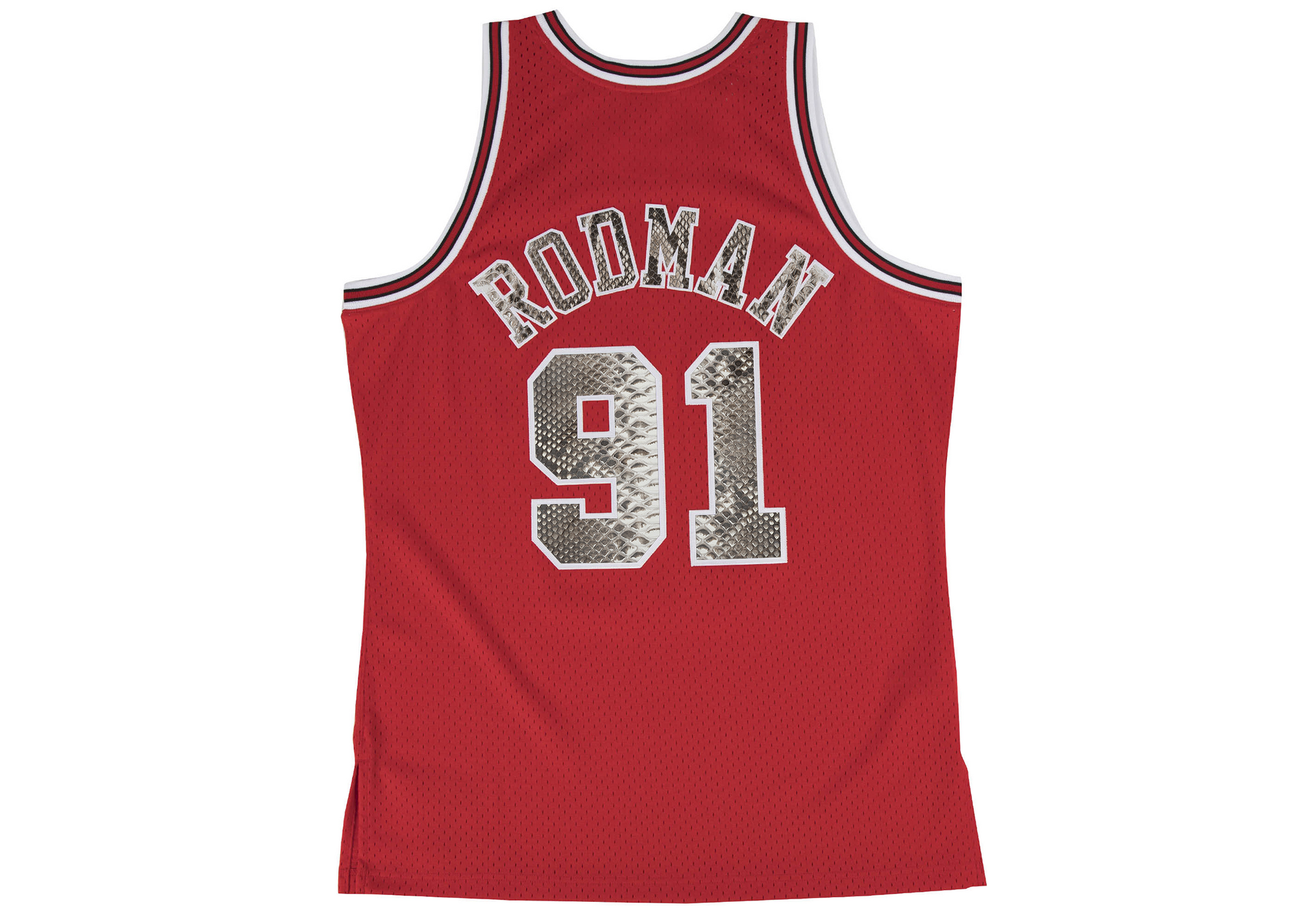 Custom Mitchell & Ness Dennis Rodman 1997-1998 Chicago Bulls Python Jersey