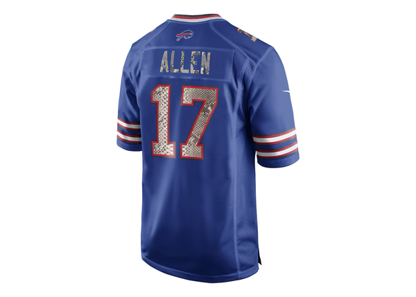 Custom Josh Allen Buffalo Bills Nike Python Jersey (Blue)