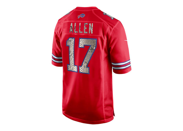 Custom Josh Allen Buffalo Bills Nike Python Jersey (Red)