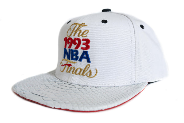 Custom Mitchell & Ness Chicago Bulls 1993 NBA Finals All White Strapback