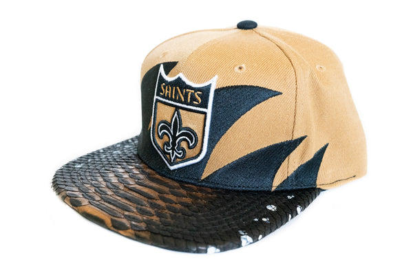 Custom Mitchell & Ness New Orleans Saints Gold Strapback