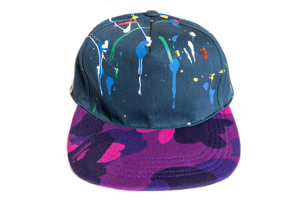 Custom BAPE Paint Splatter Strapback