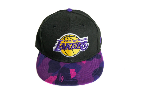 Custom BAPE x Los Angeles Lakers Fitted (Purple)