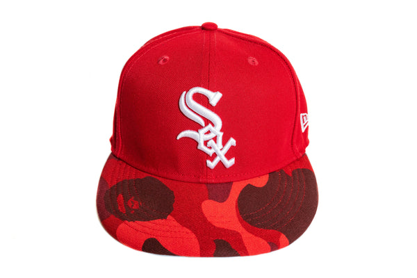 Custom BAPE x Chicago White Sox Fitted (Red)