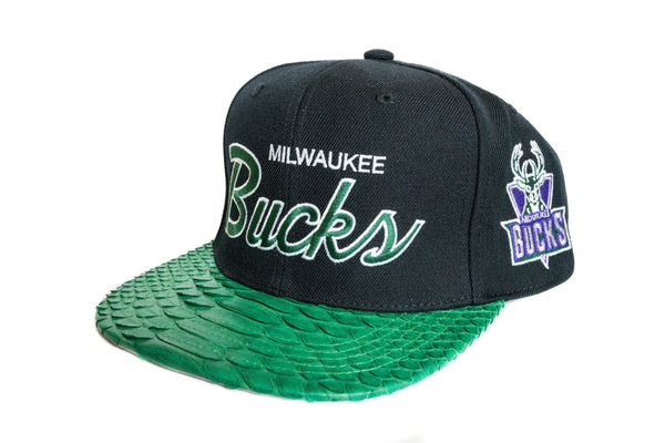 Custom Mitchell & Ness Milwaukee Bucks The Script Strapback