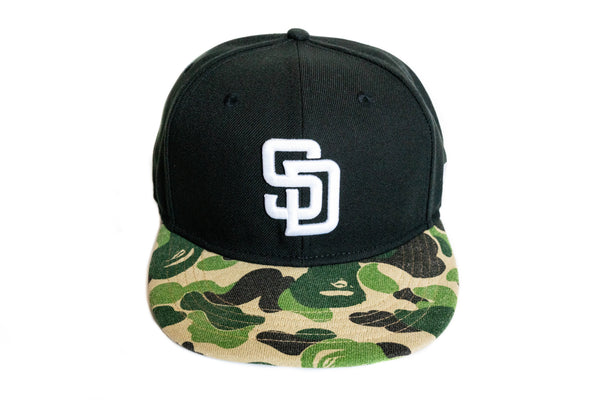 Custom BAPE x San Diego Padres Fitted (Black/White)