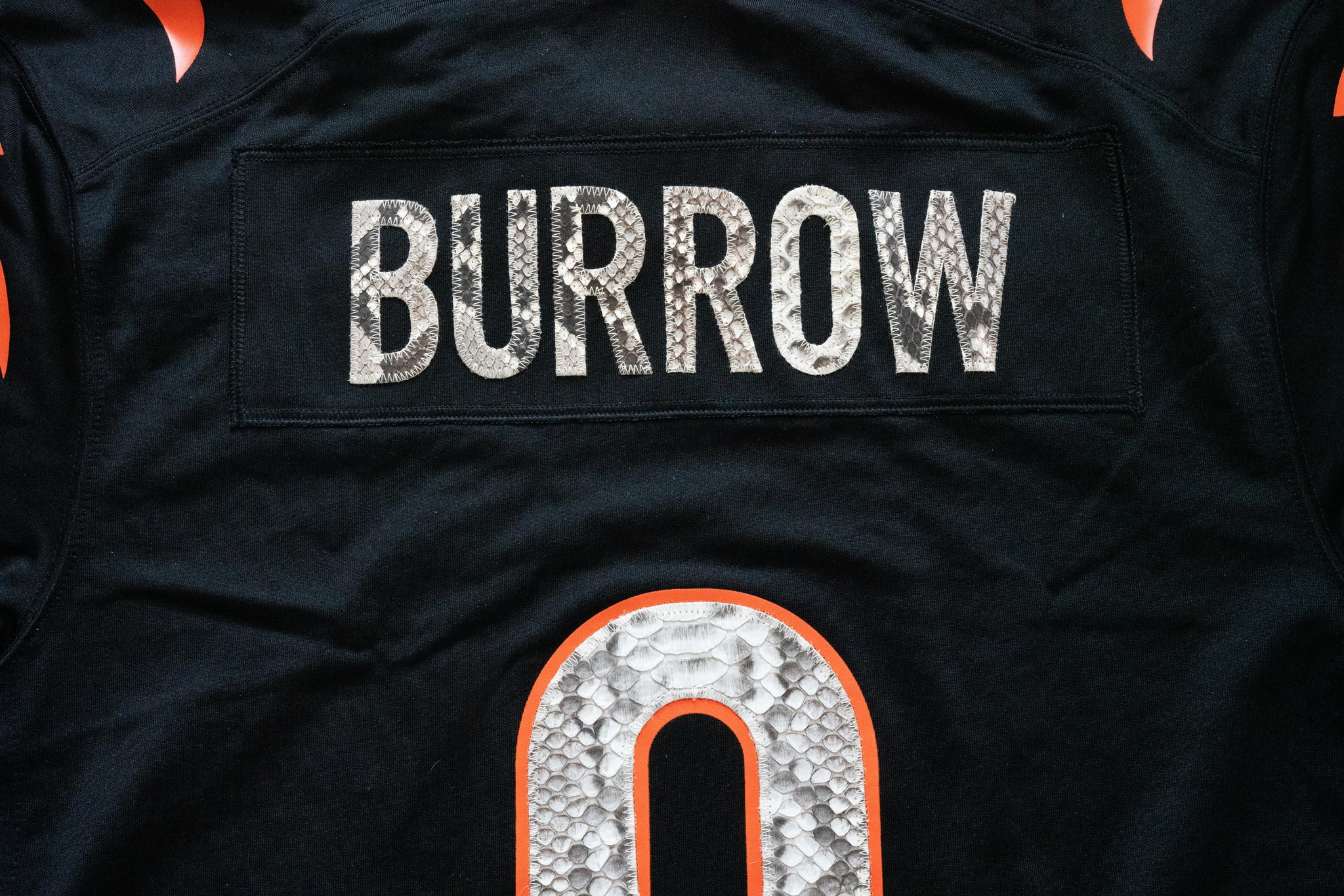 Custom Nike Joe Burrow Cincinnati Bengals Python Black Jersey