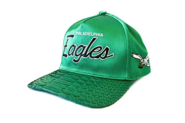 Custom Mitchell & Ness Philadelphia Eagles Script Satin Strapback