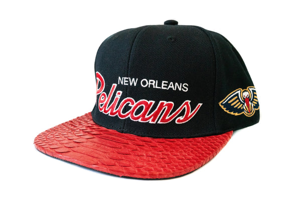 Custom Mitchell & Ness New Orleans Pelicans Script Strapback