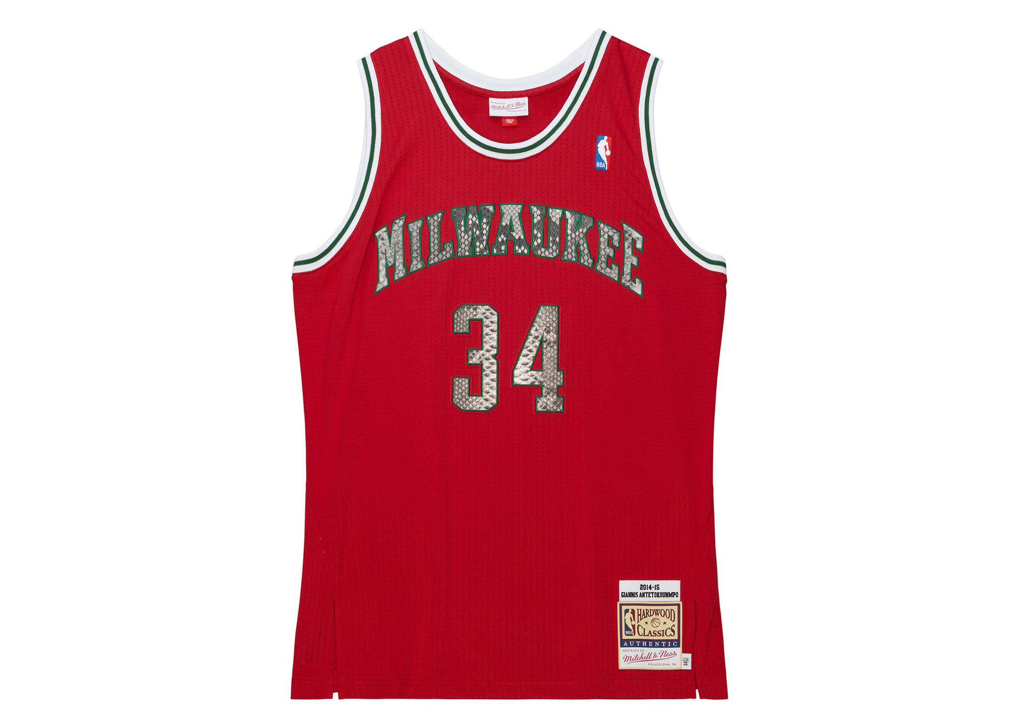 Mitchell & Ness Giannis Antetokounmpo 2014-2015 Milwaukee Bucks Python Jersey