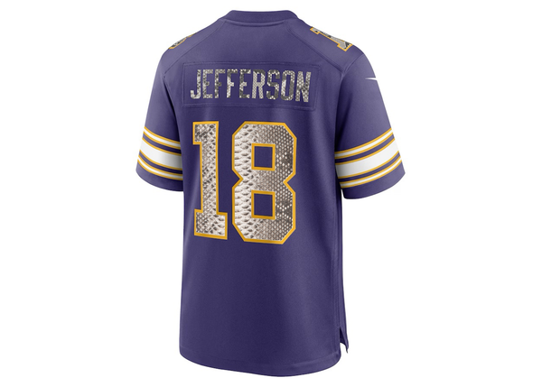 Custom Justin Jefferson Minnesota Vikings Nike Python Jersey