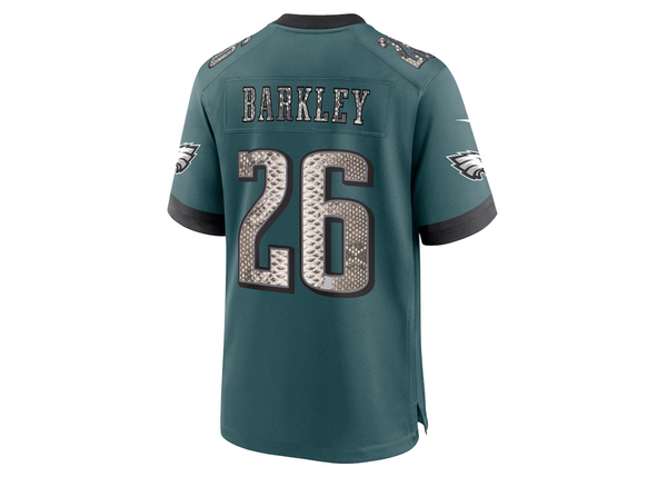 Custom Saquon Barkley Philadelphia Eagles Nike Python Jersey (Midnight Green)
