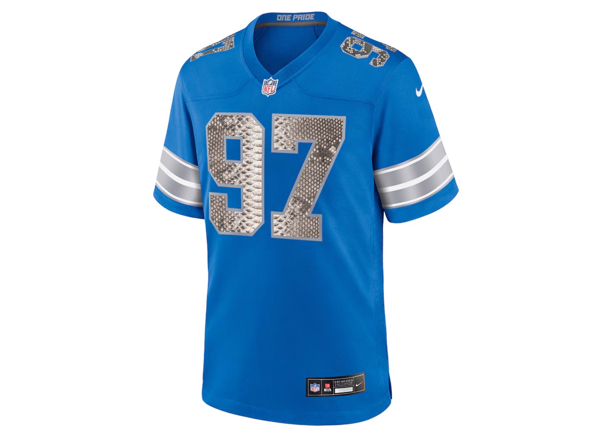 Custom Aiden Hutchinson Detroit Lions Nike Python Jersey