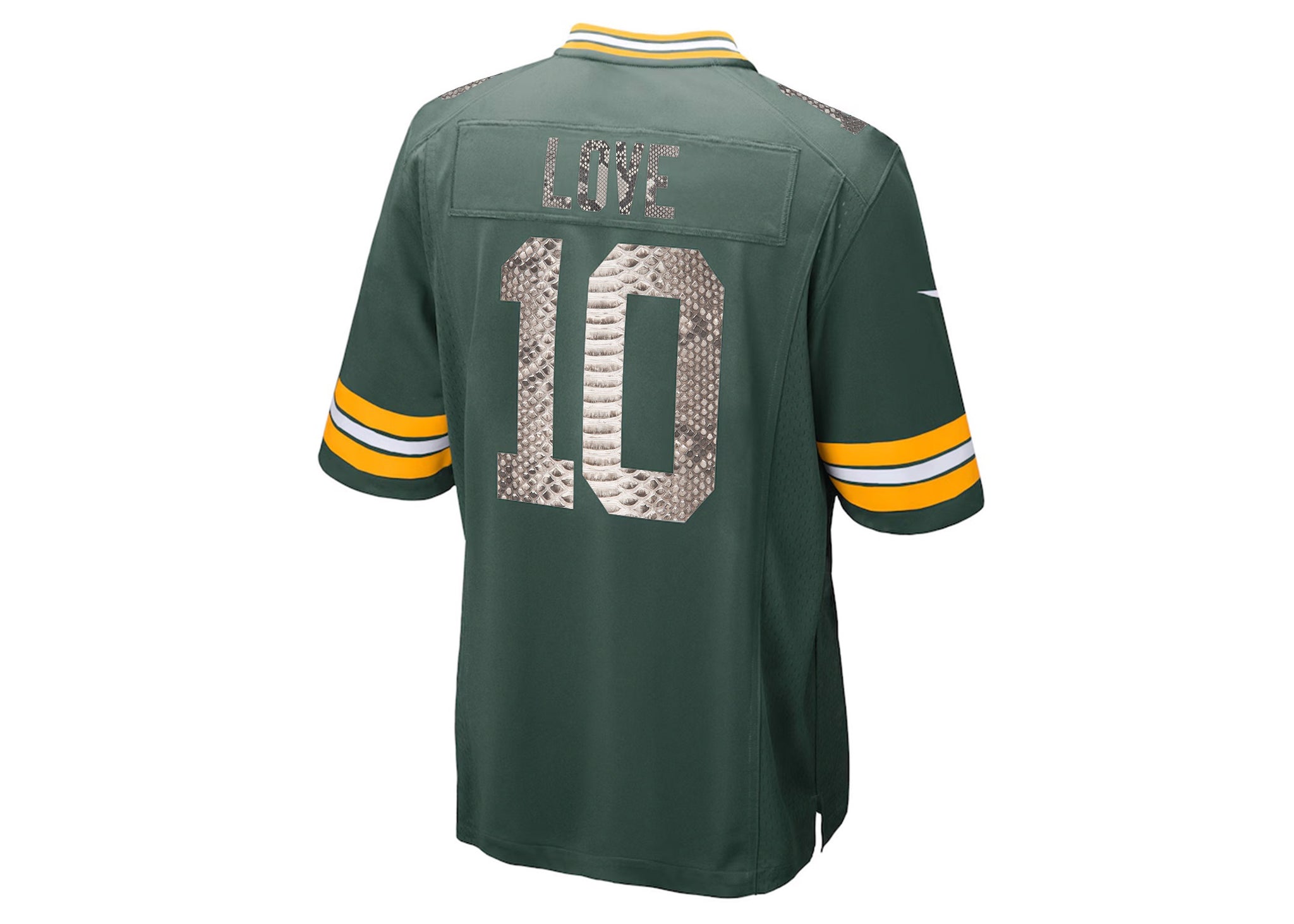 Custom Jordan Love Green Bay Packers Nike Python Jersey