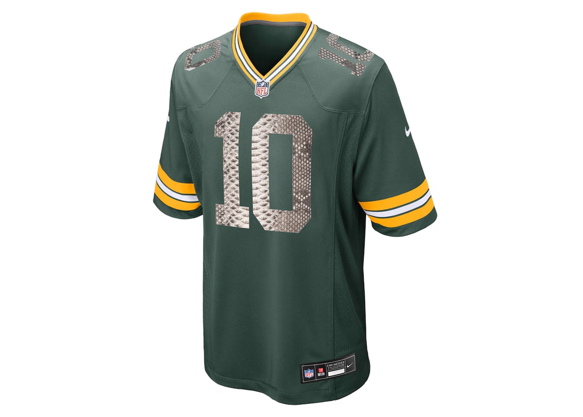 Custom Jordan Love Green Bay Packers Nike Python Jersey