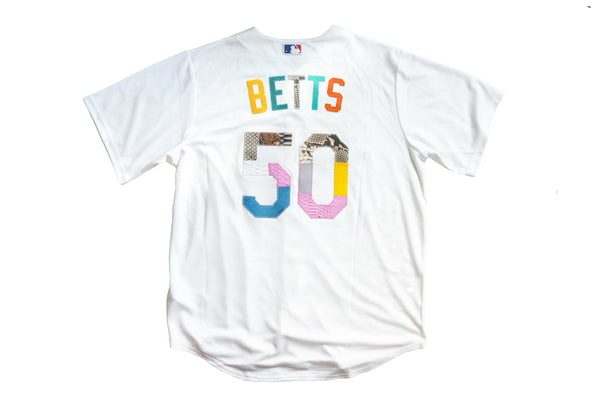 Custom Nike Mookie Betts "What The" Python Jersey
