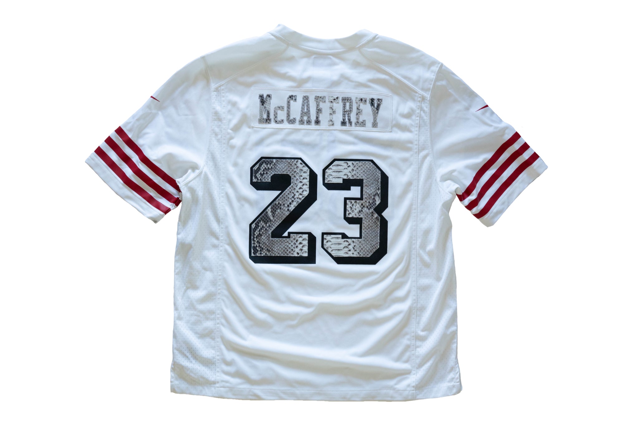 Nike Christian McCaffrey San Francisco 49ers Python Jersey (White)