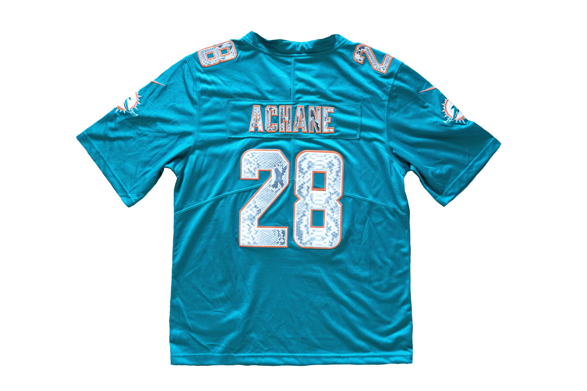 Nike De'Von Achane Miami Dolphins Python Jersey