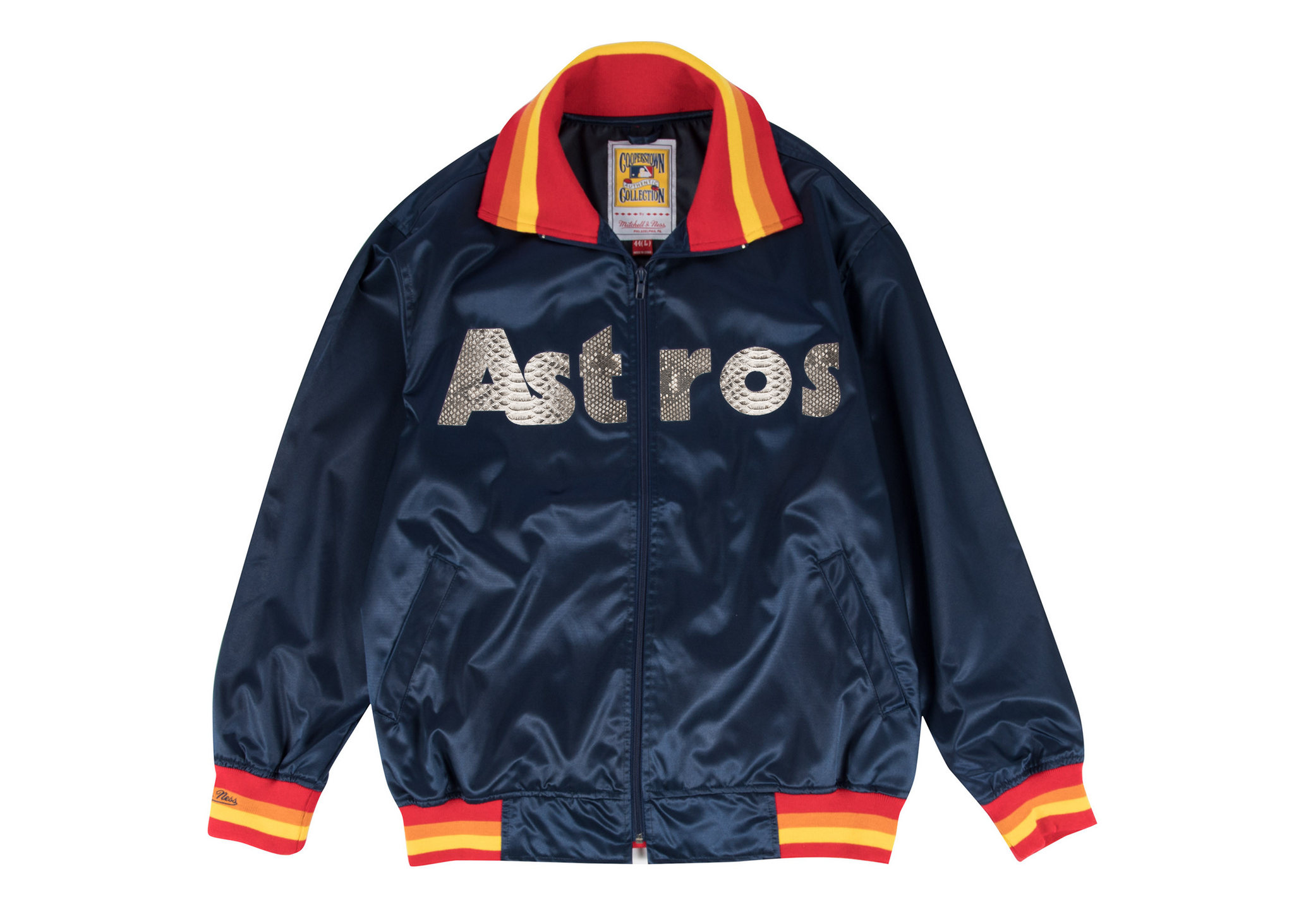 Mitchell & Ness Houston Astros 1986 Authentic Satin Python Jacket