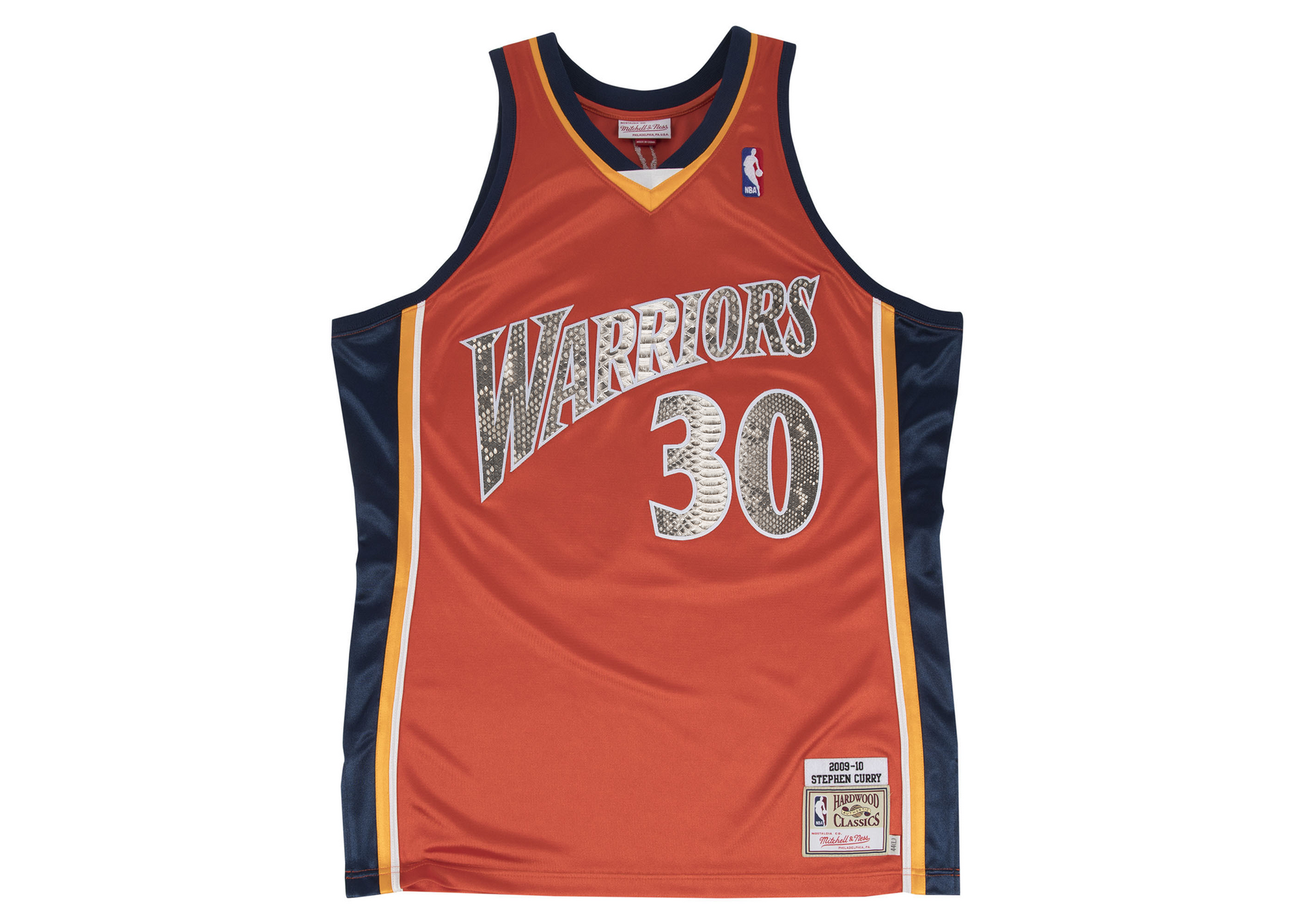 Mitchell & Ness Stephen Curry 2009-2010 Golden State Warriors Python Jersey (Orange)