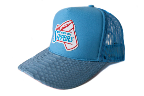 HOUSTON SIPPERS Custom Python Trucker Hat Strapback