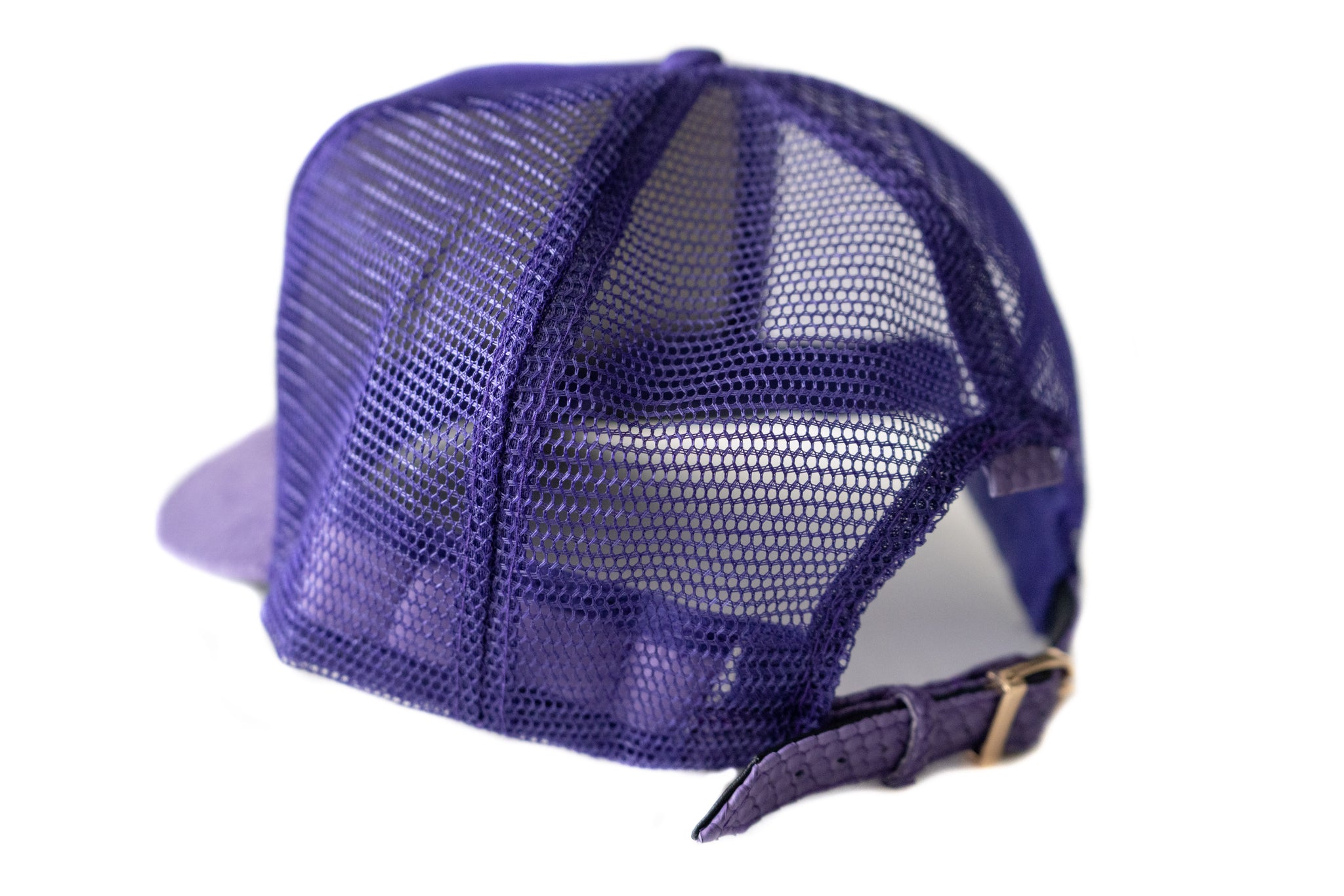 LOS ANGELES LAKERS Custom Purple Python Trucker Hat Strapback