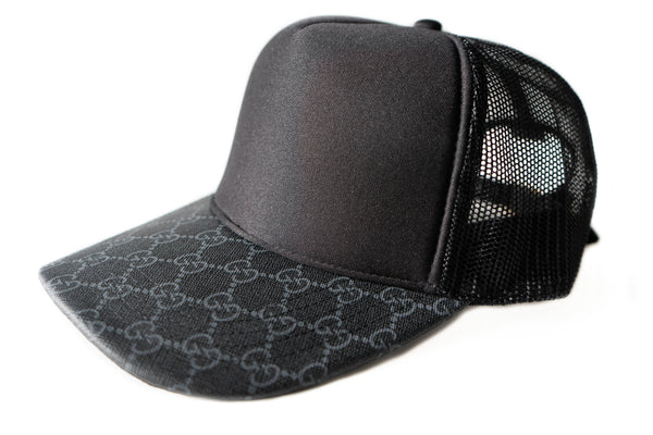 Custom Black Gucci Trucker Hat Strapback