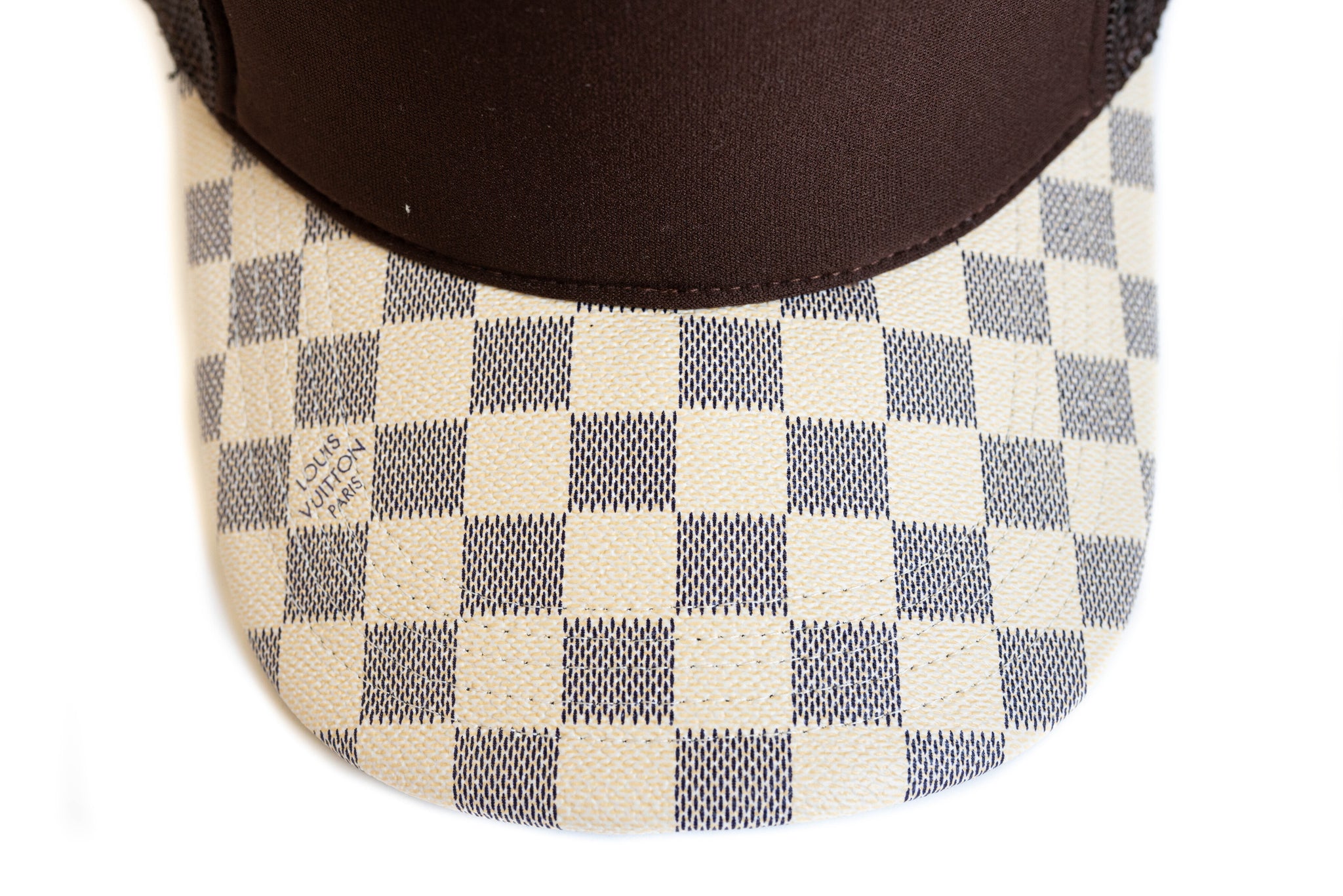 Custom Louis Vuitton Damier Brown Trucker Hat Strapback